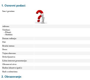 Cv Obrazac Online Asta Curriculum Vitae